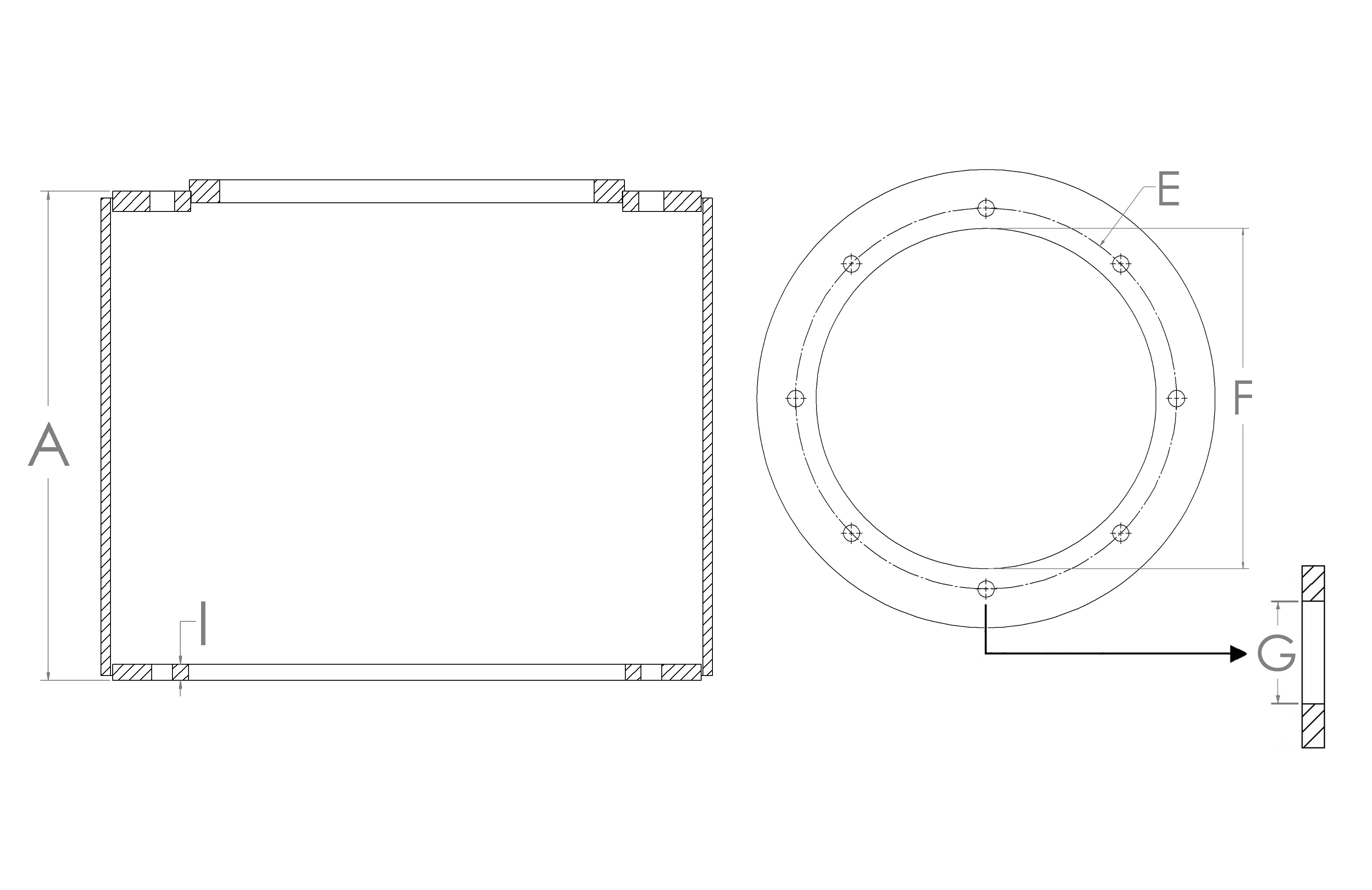 8 Hole 16mm (16”bc) FWA Hub Extension, Tractor Wheel Spacers and Hub