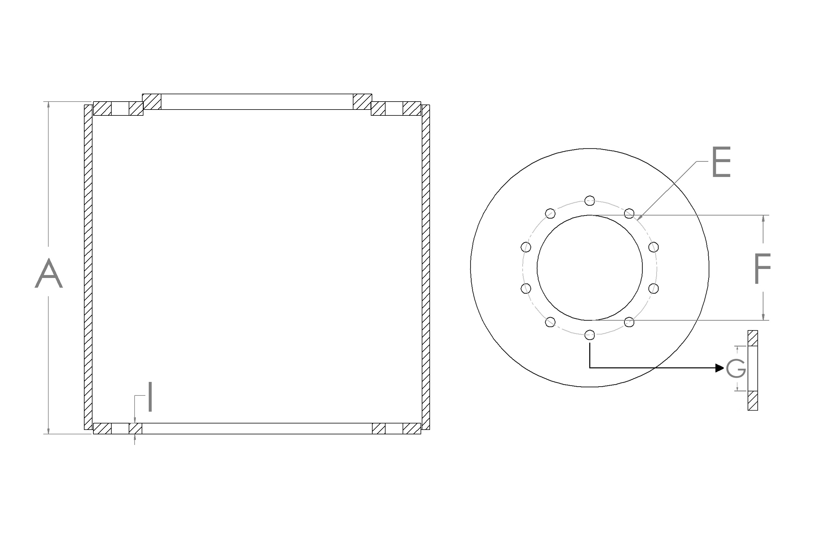 10 Hole 20mm (13.187” bc) FWA Hub Extension, Tractor Wheel Spacers and